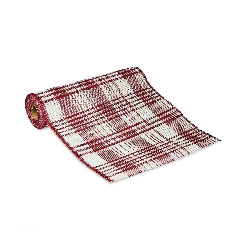 Holiday Time Deco Mesh Red/Wht Plaid 10.5in x 12ft (L153-155/206-207)